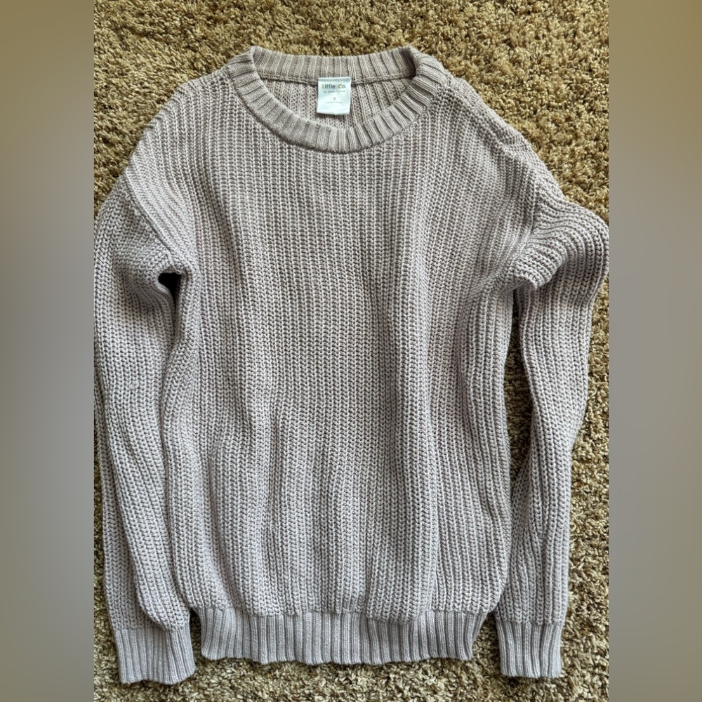 Pink spring sweater, girl size 8